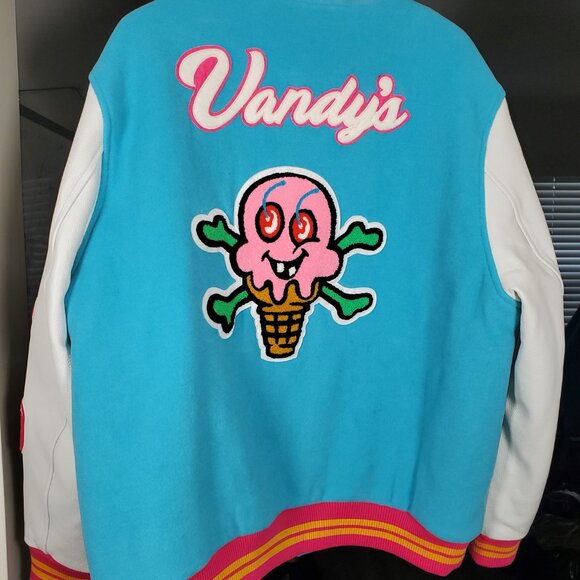 MENS ICE CREAM X VANDY COLAB LETTERMAN JACKET XX-LARGE - Picture 4 of 9
